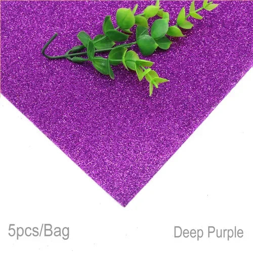 5Sheets 20*30cm Glitter Foam Paper Sparkles Paper for Children's Craft Activities DIY Cutters Handcraft Foam Paper Without Glue