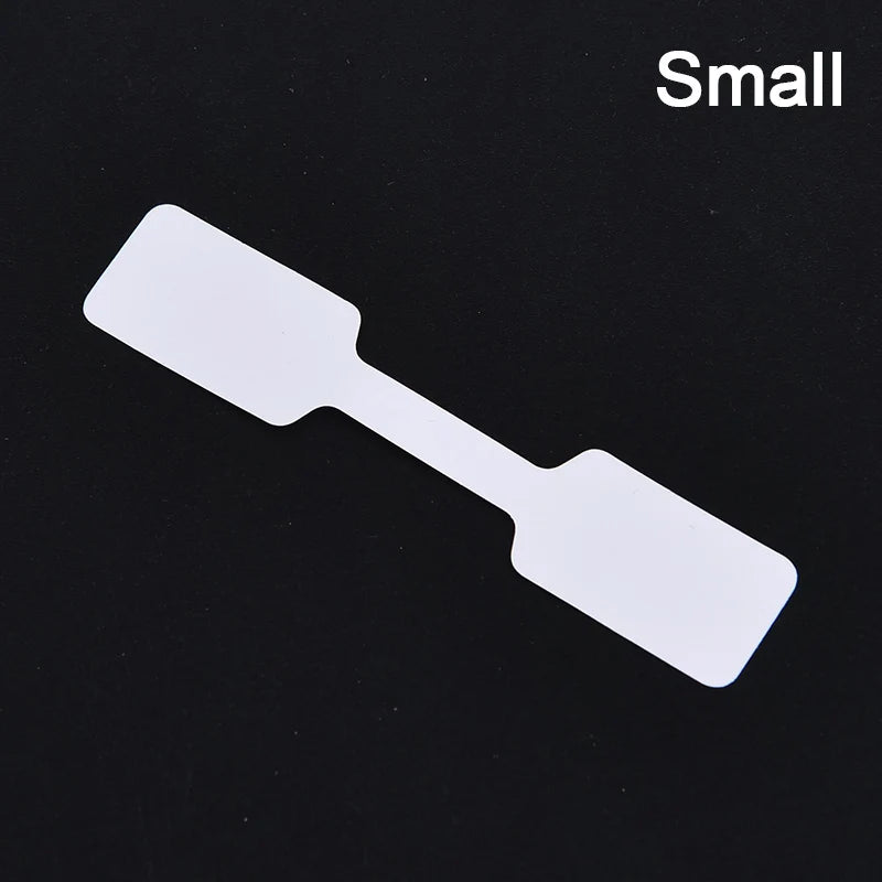 100pcs White Price Label Tags with Hanging String Jewelry Stationery Shoes Cloth
