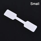 100pcs White Price Label Tags with Hanging String Jewelry Stationery Shoes Cloth