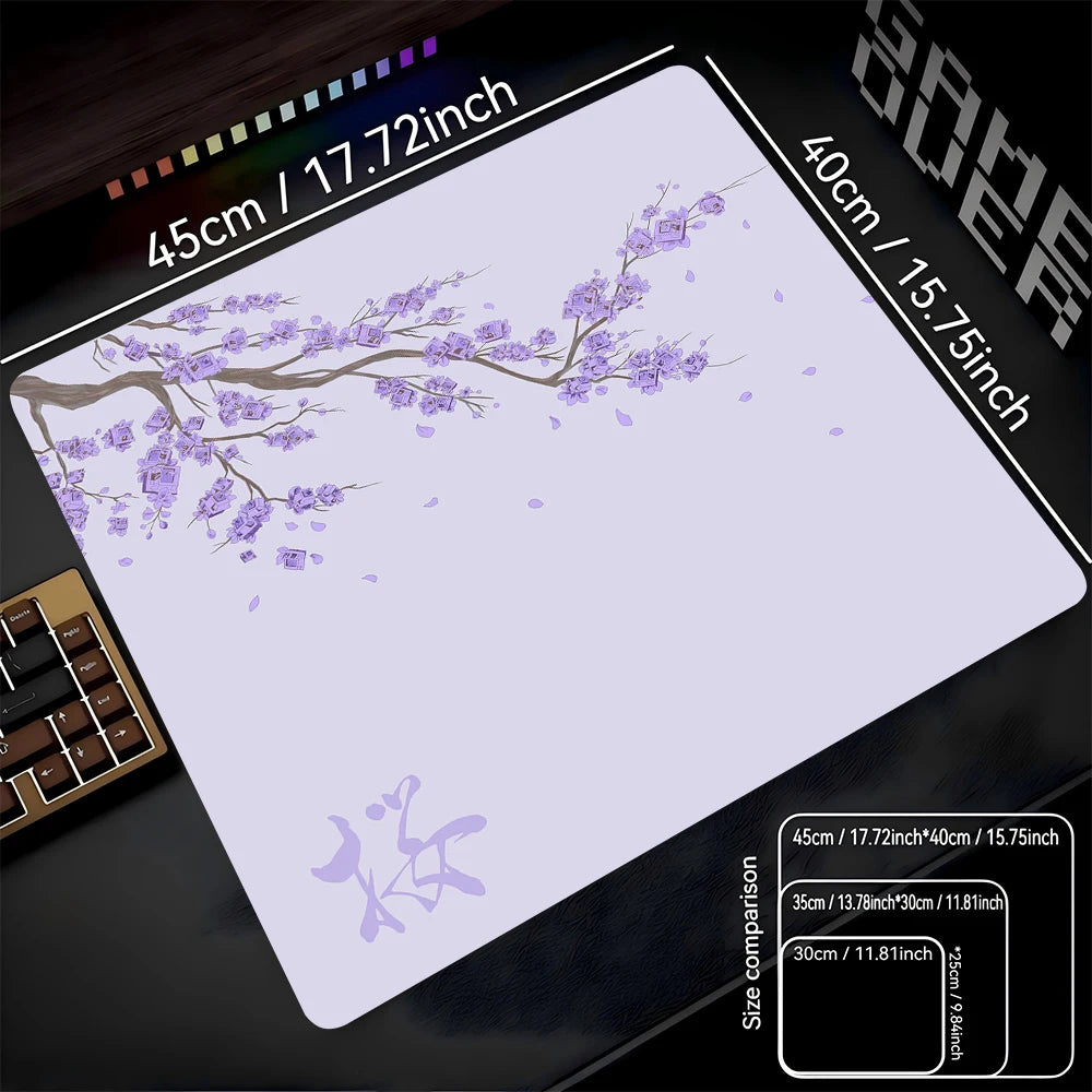 Japan Cherry Blossom 22X18 40X45 Game Small Mousepad Computer Sakura Desk Mat Table Keyboard Pad Laptop Cushion Non-slip Deskpad
