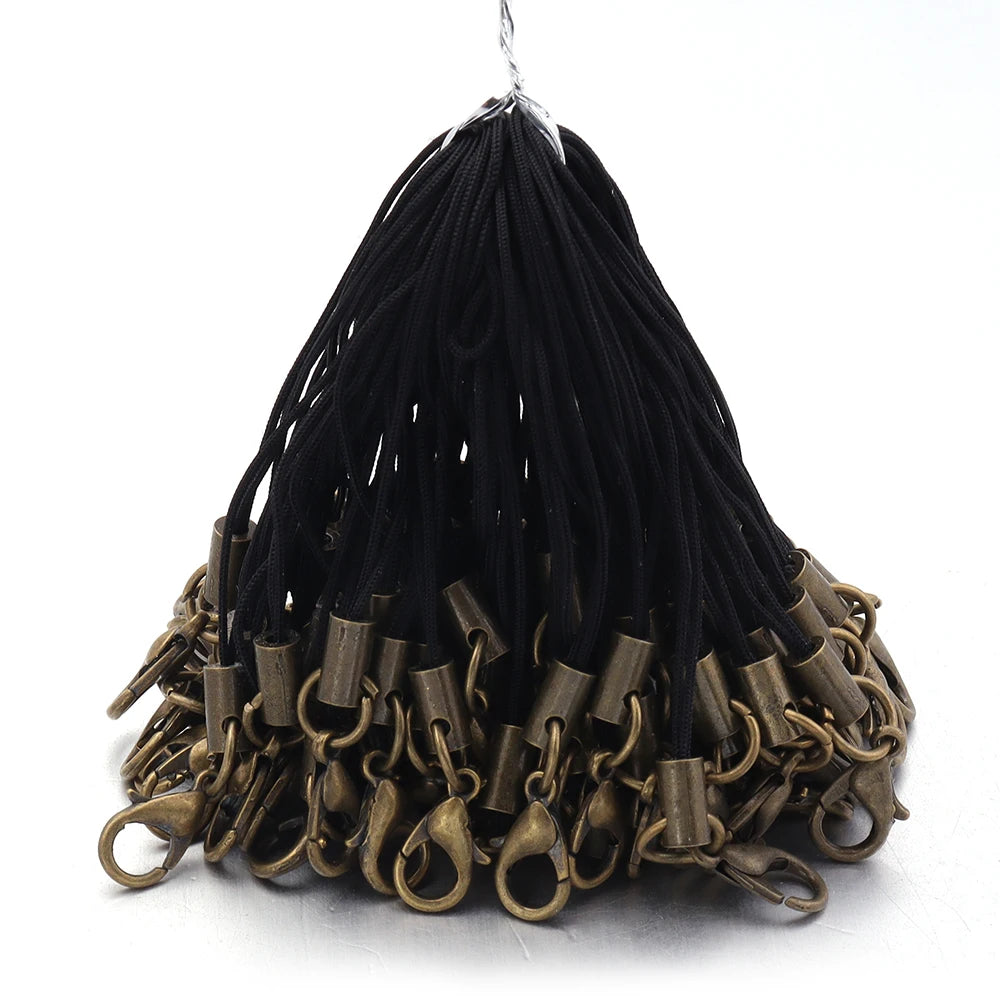 20/100Pcs Lobster Clasp Lanyard Strap Cord Mobile Phone Lanyard Polyester Key Chain Cords Charms Keyring For DIY Jewelry Making