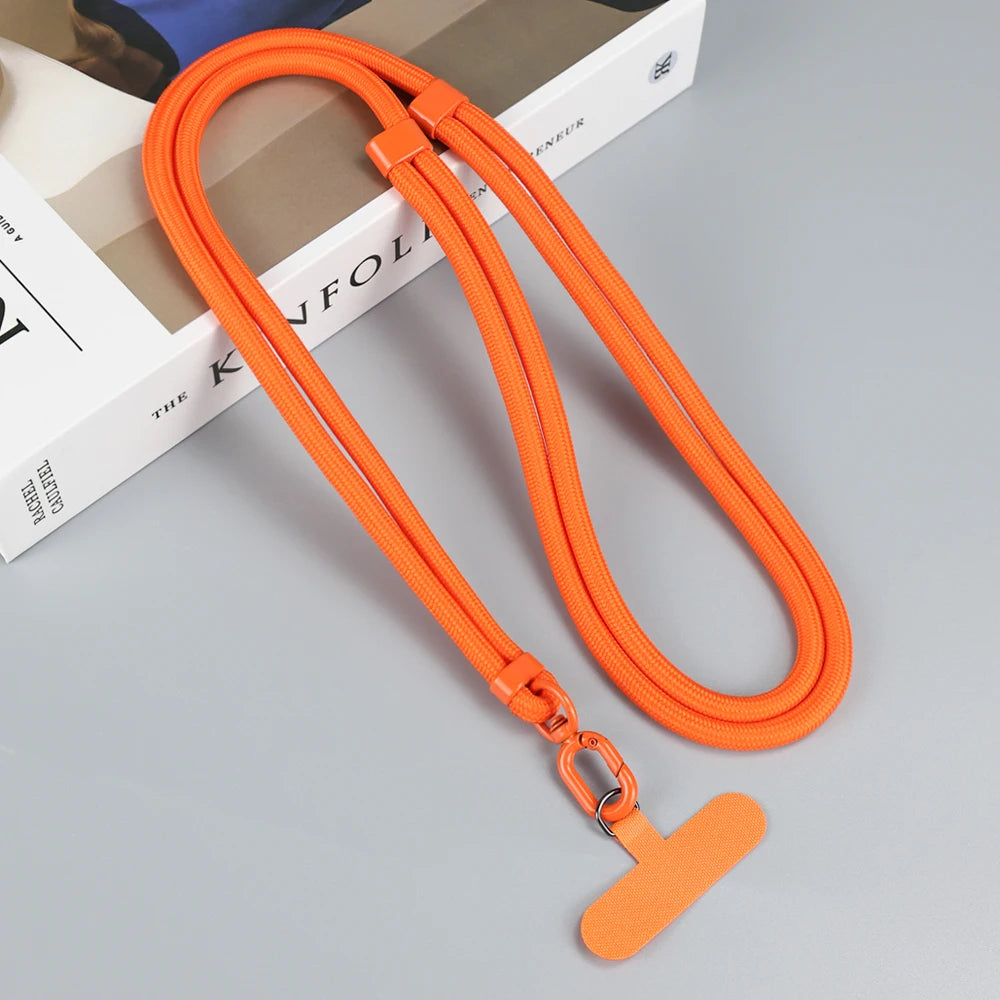 Colorful Adjustable Long Lanyard for Mobile Cell Phone Candy Solid Color Crossbody Necklace Anti-Lost Strap for Phone Universal