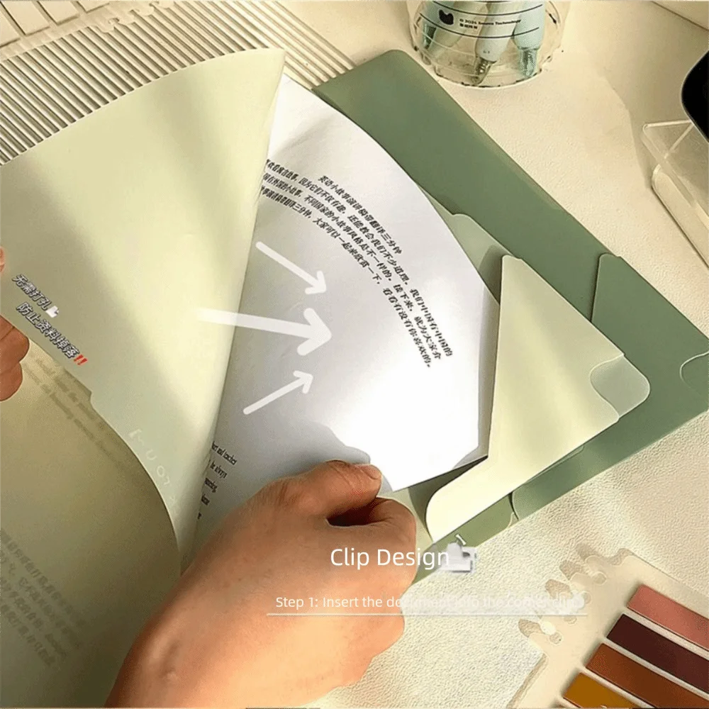 Creative Large Capacity File Folders Waterproof L-Shaped File Organizer Plastic Sorting Storage Document Bag For Student