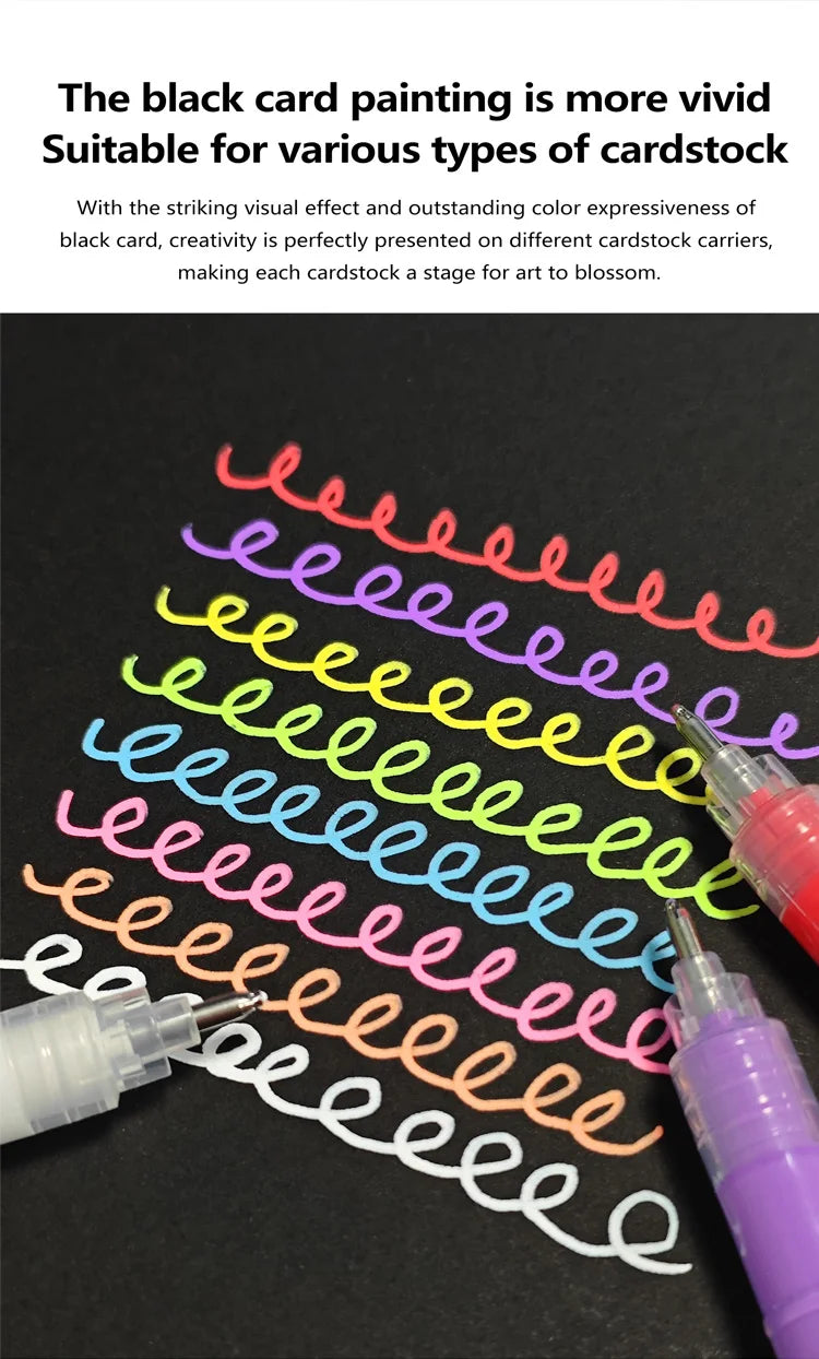 GuangNa 168/12 Colors High Gloss Acrylic Marker Pen Set,Hard Headed Drawing Pens,DIY Graffiti Paint Pen Stationery,GN.586