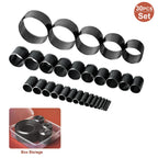 30 Sizes Round Hole Punch(1-50mm), Hollow Punch Cutter Tool Set with Storage Case, Leather Hole Punch, Leather Craft Die Cutter