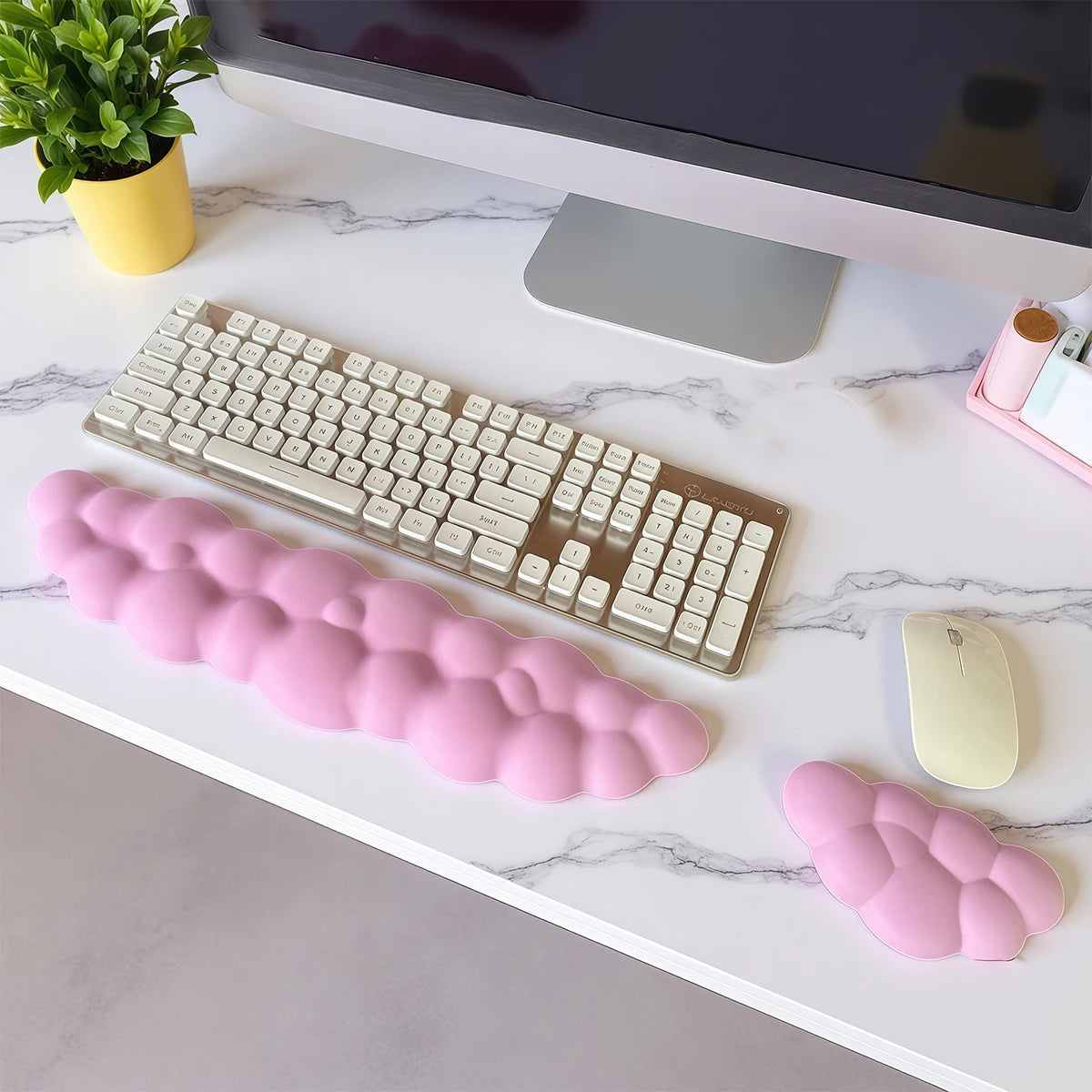 Cloud Shape Wrist Rest Pad Anti-Slip Desk Mat Memory Foam Palm Rest Ergonomic Mouse Pad Typing Wrist Rest Office Accessories