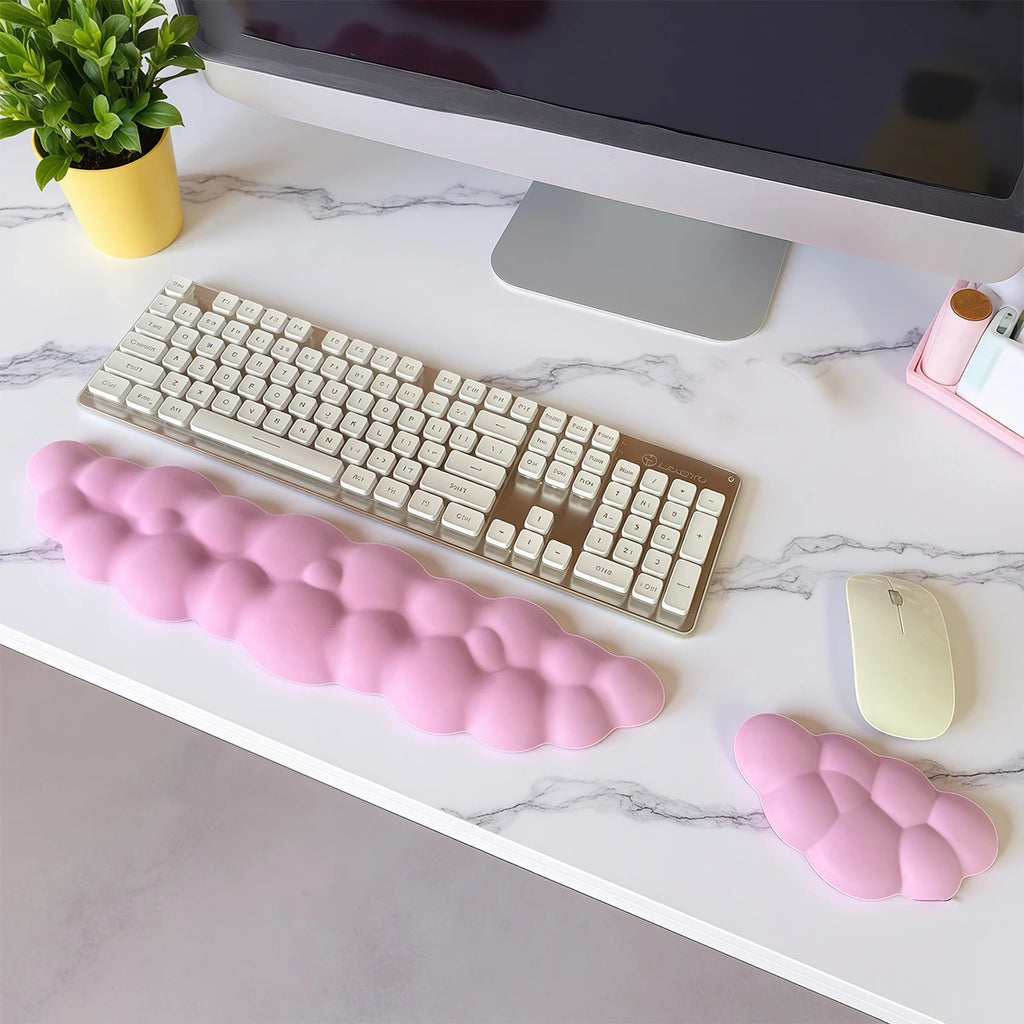 Cloud Shape Wrist Rest Pad Anti-Slip Desk Mat Memory Foam Palm Rest Ergonomic Mouse Pad Typing Wrist Rest Office Accessories
