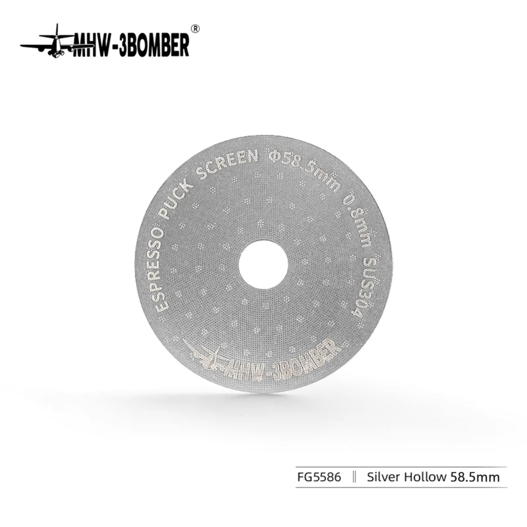 MHW-3BOMBER Titanium Coating Espresso Puck Screen 51/53/58.5mm Reusable Metal Filter 0.8mm Thickness Lower Shower Screen