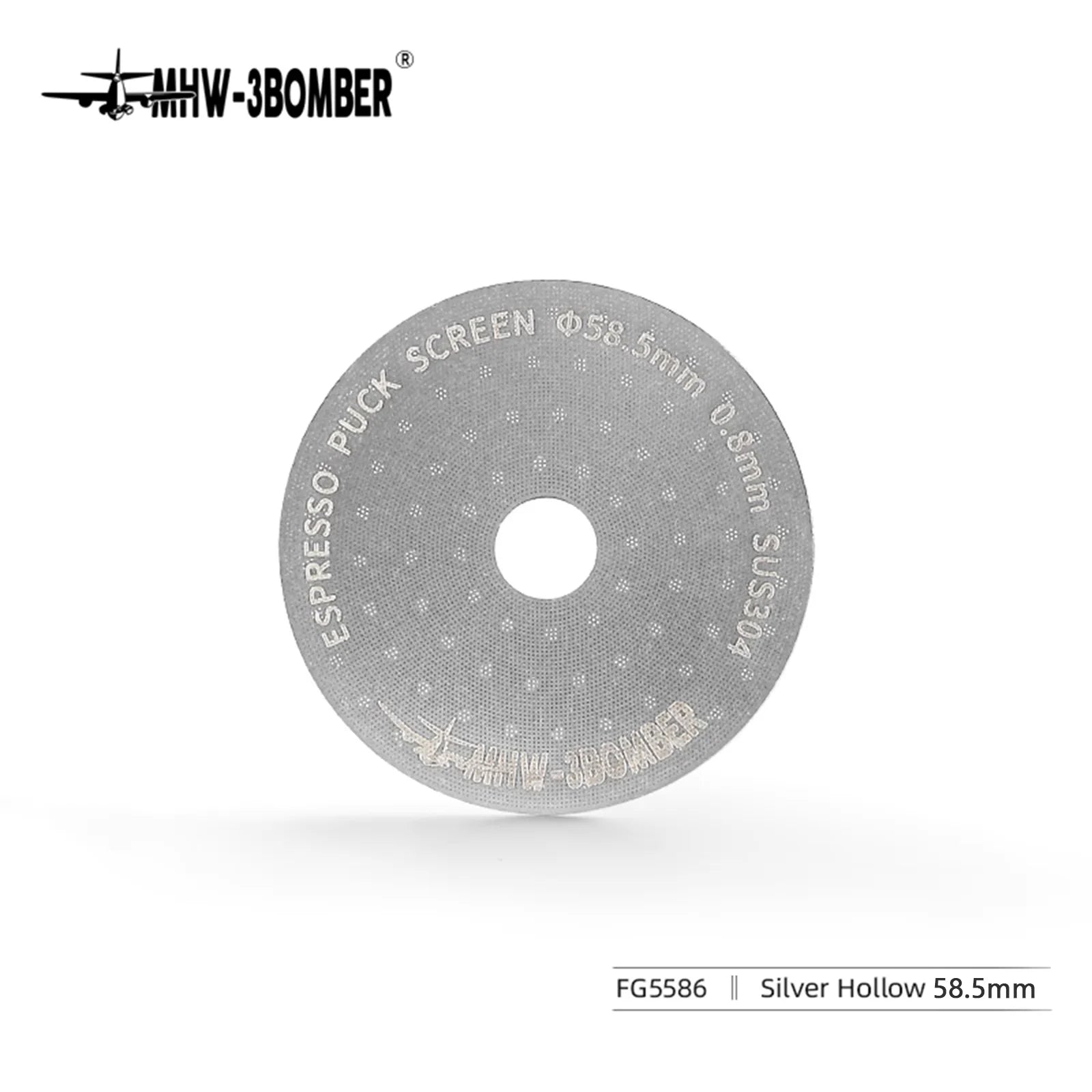 MHW-3BOMBER Titanium Coating Espresso Puck Screen 51/53/58.5mm Reusable Metal Filter 0.8mm Thickness Lower Shower Screen