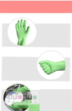58cm Dish Washing Household Scrubbe Repeatable Kitchen Tool Waterproof Acid and Alkali Resistant Long Natural Latex Gloves