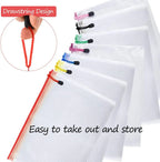 Mesh Zipper Storage Bag Document Bag Waterproof File Pouch Folders School Office Supplies Cosmetic Makeup Bags A3/A4/A5/A6
