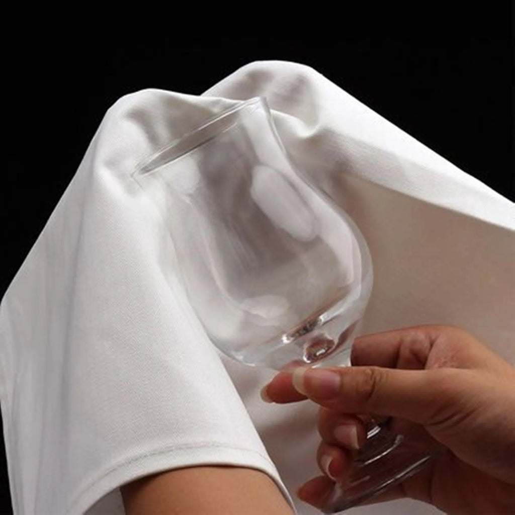 12pcs  100% COTTON RESTAURANT DINNER CLOTH LINEN WHITE 50x50cm PREMIUM HOTEL NAPKINS