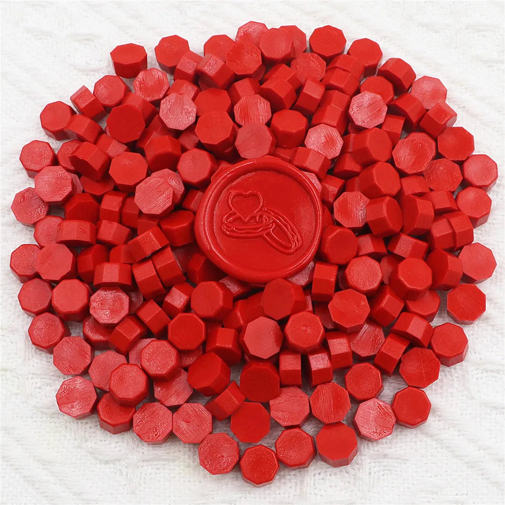 200pcs Octagon Sealing  Wax Beads for Wax Seal Stamp for Scrapbooking Cards Envelopes Wedding Invitations Gift Packaging