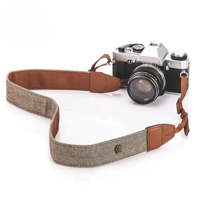 Portable Camera Strap Adjustable Cotton Leather Camera Shoulder Neck Strap Belt For Sony/ Nikon Camera Belt For DSLR Digital SLR