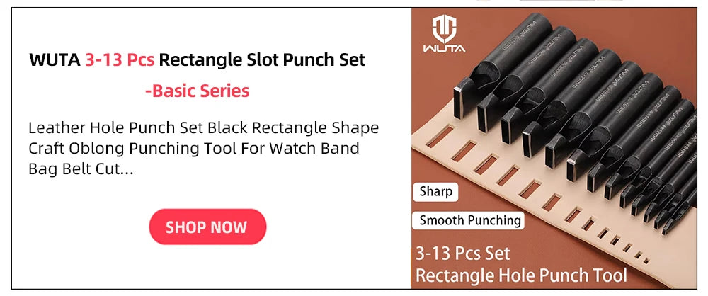 WUTA Basic 1pc Leather Corner Punch Cutter 1/4 Round Punches Arc-Shaped Cutting Dies DIY Strap Belt Wallet Leather Craft Tools