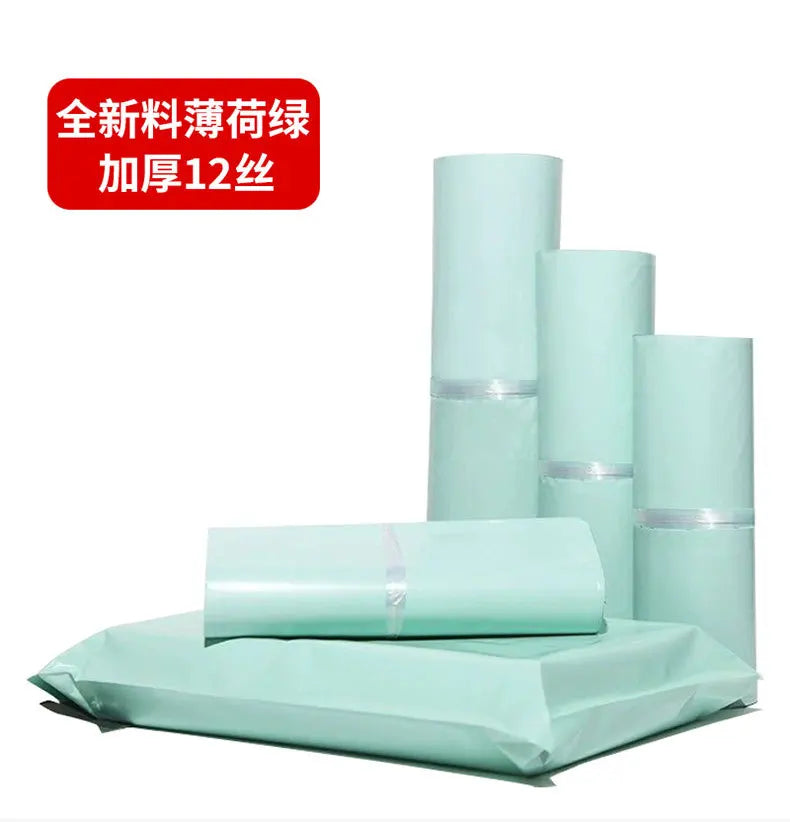 20PCS Courier Bag Envelope Green Packaging Delivery Bag Waterproof Self Adhesive Seal Pouch Mailing Bags Plastic Transport Bag