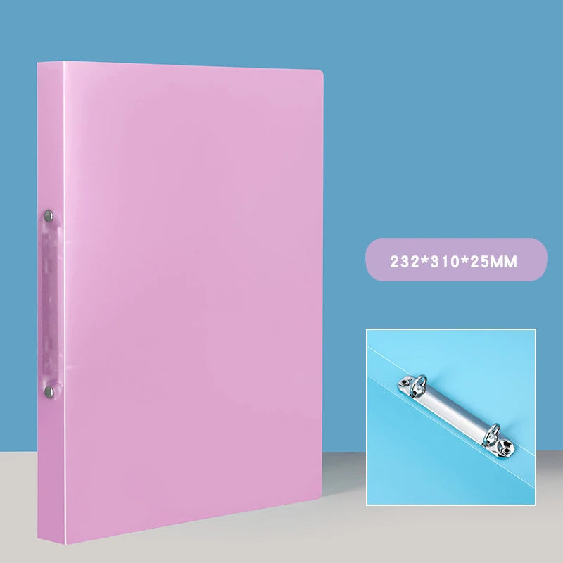 1PCS A4 Perforated Folder Candy-Colored Transparent O-shaped 2-hole, 3-hole, 4-hole Waterproof File Folder Binder