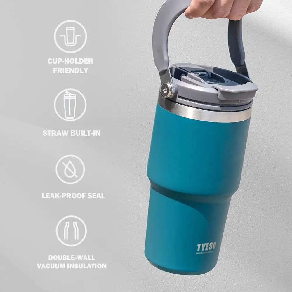 Tyeso 1200ML Vacuum Flasks Stainless Steel Coffee Cup Cold Hot Double-layer Insulated Tumbler Thermo Water Bottle Car Travel Mug