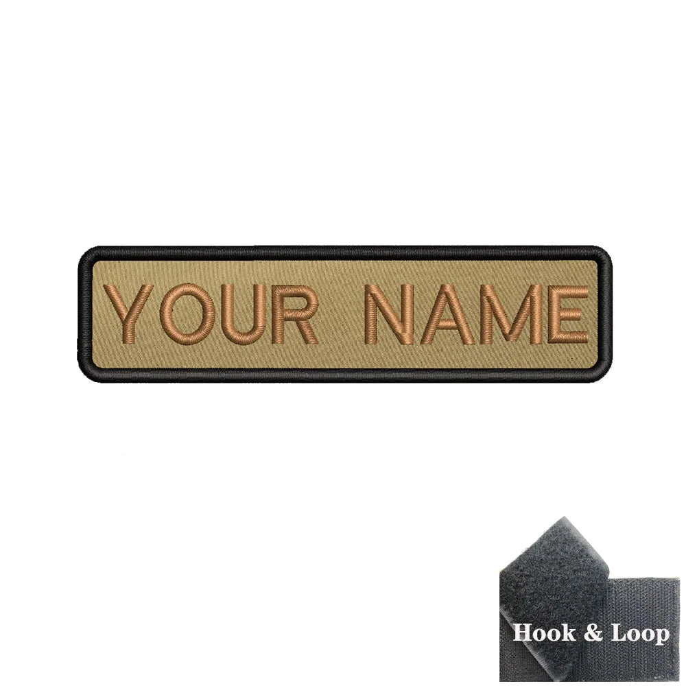 1PC 10cmX2.5cm Custom Personalized Name number Patch Stripes Badge tags chevrons Armband Iron On Or Hook Loop embroidered