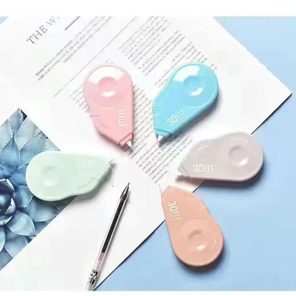 5Pcs Correction Tape Roller 30mx5mm White Sticker Tape Student Simple Error Eraser Tape School Office Supplies Stationery