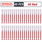 iLMH 4-40Pcs Deep Hole Long Nib Head Marker For Metal Perforating Pen Waterproof Bathroom Woodworking Decor Multi-Purpose Tool