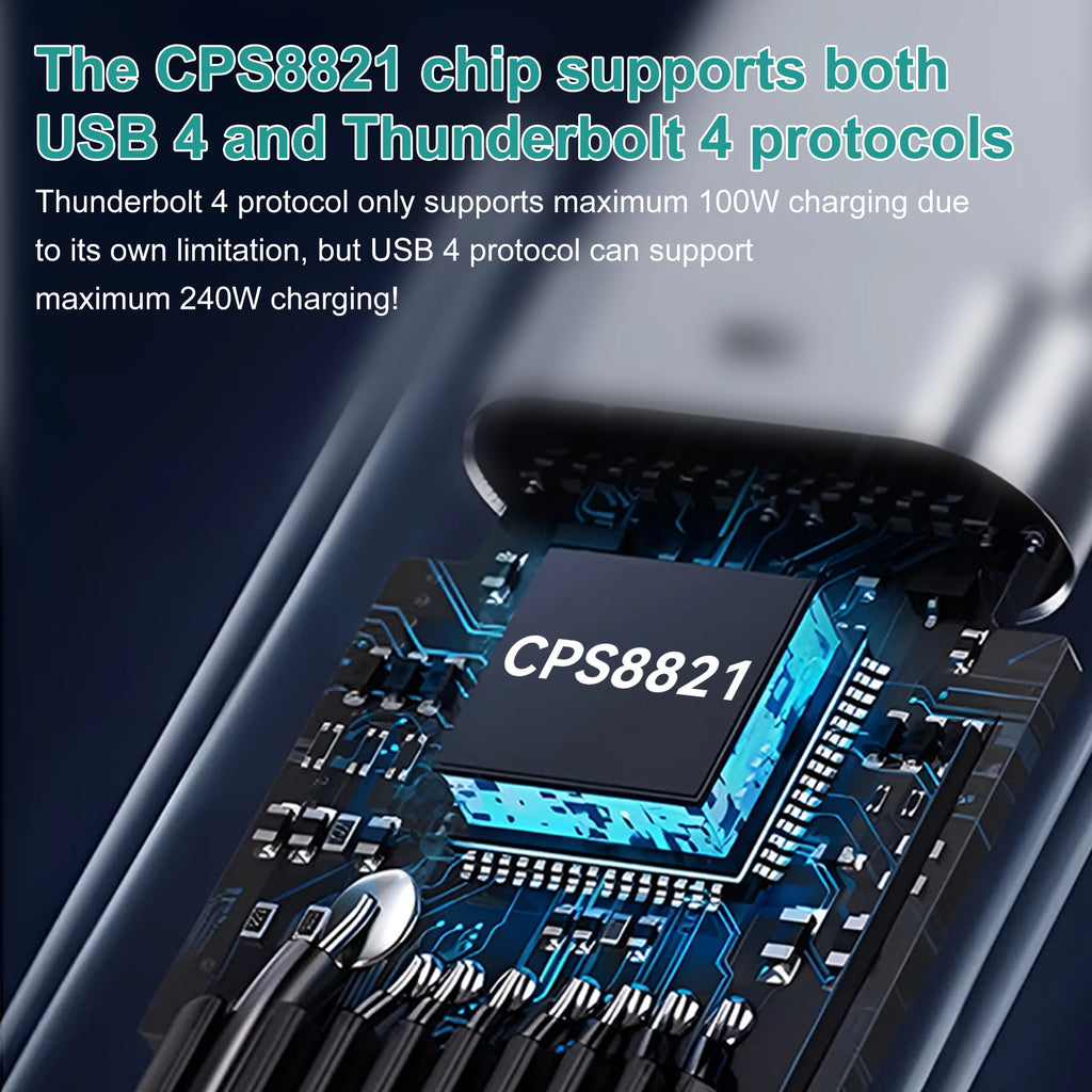 USB4 for Thunderbolt 4 Cable 40Gbps 8K@60Hz 4K@120Hz PD3.1 100W Type-C to USB-C Dual Protocol Compatible for iPhone 17 K36S