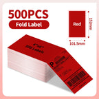 500Pcs Thermal Paper 4x6 Fan-Fold Labels Shipping Supplies Phomemo 241BT 246S D520BT Label Printer for Package Adress Business