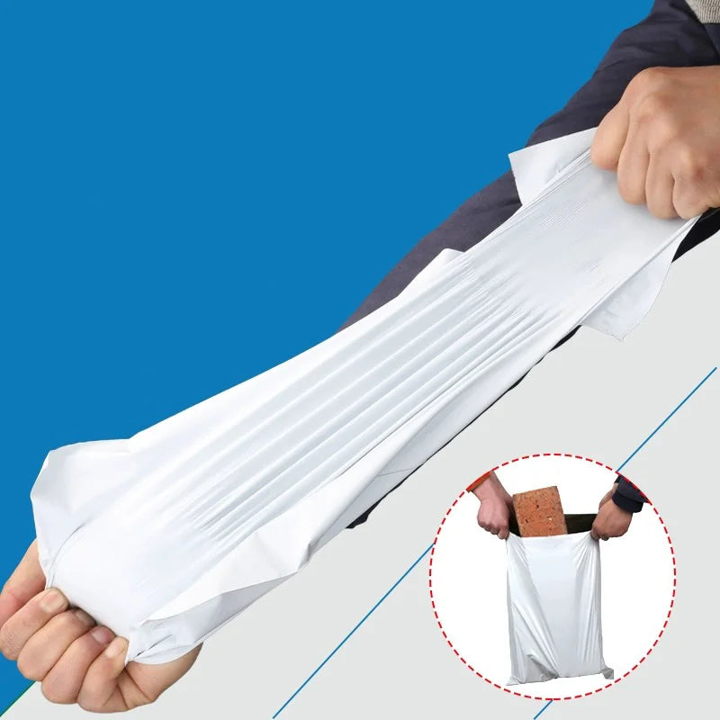 50pcs/Lots White Courier Bag Express Envelope Storage Bags Mail Bag Mailing Bags Self Adhesive Seal Plastic Packaging Pouch