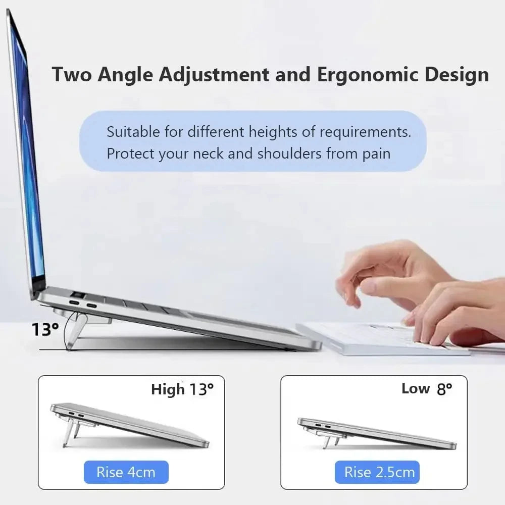 2PCS Adjustable Riser Cooling Bracket, Suitable for Laptops, Tablets, Foldable Laptop Brackets, Portable Laptop Brackets