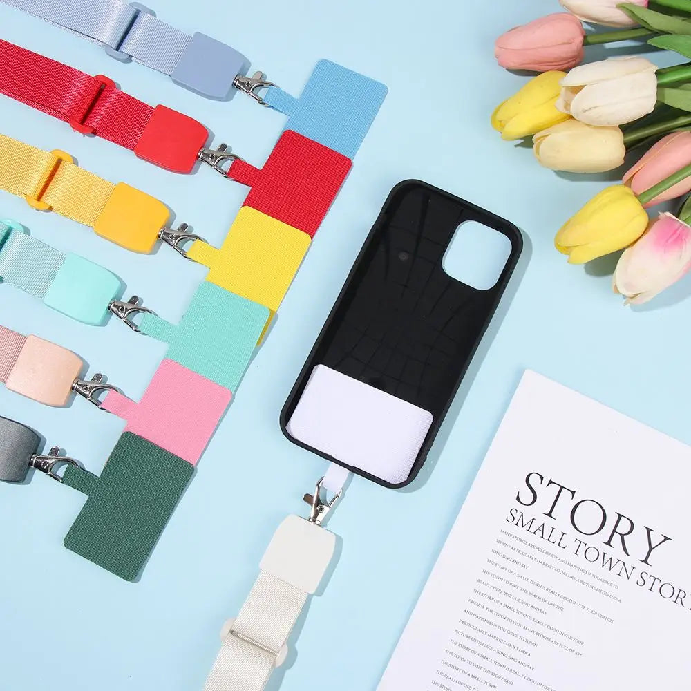 Neck Strap Lanyard for Mobile Phone Rope Anti-lost Keys Mobile Phone Straps Holder Neck Strap Hang Rope Lanyard Patch Card
