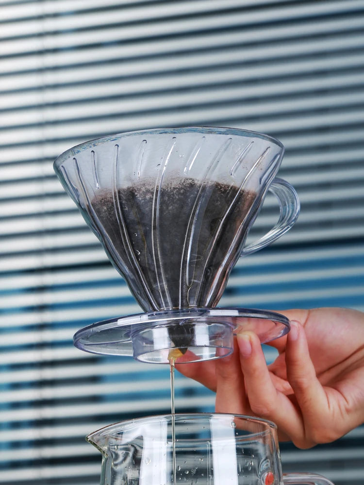 Hot Selling V Shaped 60 Degrees Coffee Maker Set Pour-over Coffee Filter Cup Spiral Hand Filter Cup