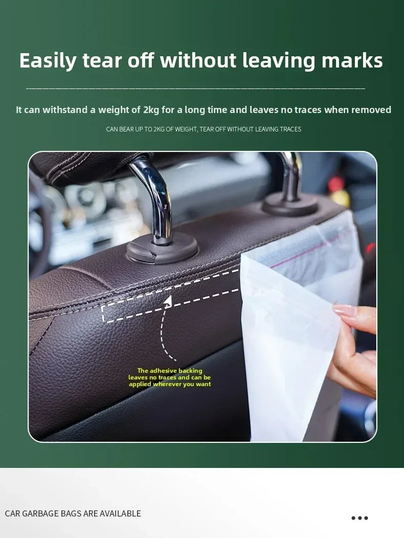 Self-Adhesive Disposable Trash Bag Thicken Waterproof Garbage Bag Leak-Proof Rubbish Storage Bag for Car/Home/Office