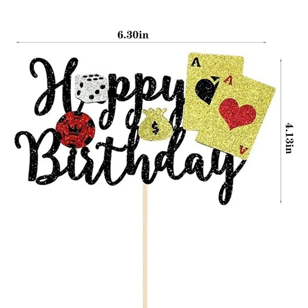 Casino Party Supplies for Men/Adults Poker Paper Plates Cups Napkins Straws for Poker Night Las Vegas Party Decorations