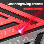 Woodworking Aluminum Alloy Triangle Gauges Measuring Gauging Tools High Precision Marker Angle Ruler Metric and Imperial