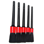 5pcs Soft Car Cleaning Brush Kit Automotive Detail Brushes For Car Interior Detailing Brush Set Wheel Rims Clean Brush Plastic