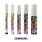 1/3 Pcs White Liquid Chalk Painting, Marking Erasable Dust-free Water-soluble Marking Pen School Classroom Office Supplies