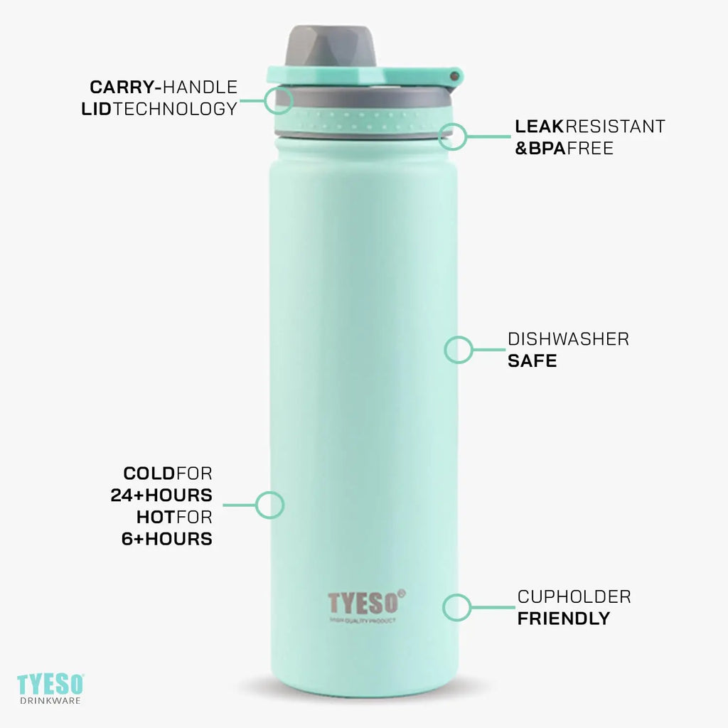 Tyeso 750ML Stainless Steel Thermos Bottle Vacuum Flask Travel Cup Insulated Water Bottle Sport Thermal Cup Mug Hot Cold Mug