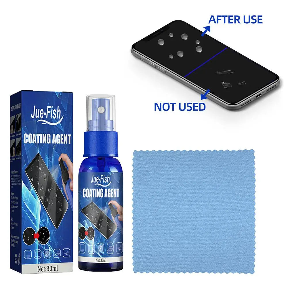 Mobile phone screen cleaner scratch-resistant fingerprint-resistant glass hydrophobic oleophobic coating solution