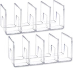 2pcs Clear Acrylic Desk File Sorter Purse/Handbag Organizer Clutch Divider Mesh Folder Office Supplies Stand Bookshelf