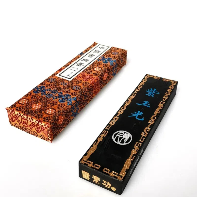High End Chinese Shanghai Ink Ingot Calligraphy Painting Oil Soot Ink Blocks Chinese Calligraphy Brush Oil Smoke Ink Stick Stone