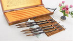 Calligraphy Brush Pen with Gift Box Traditional Chinese Painting Calligraphy Brushes Set Mixed Hair Regular Script Brush Art Pen