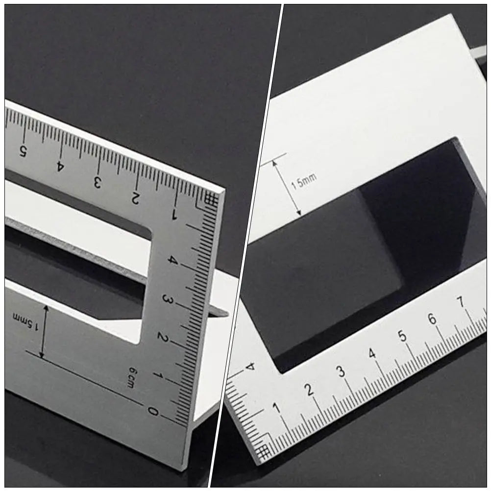 Aluminum Alloy T Ruler Right Angle 45 90 Degree Scribing Ruler Woodworking Measuring Tool Woodworking Scriber Vertical