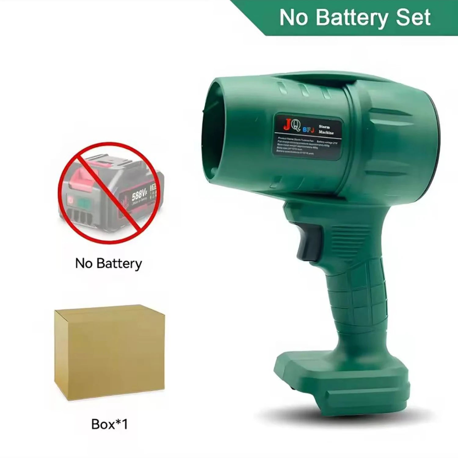 Powerful Air Blower Turbo Fan with Thrust 550g to Cleaning Fallen Leaves, Snow and Sand Requires 18V Makita Battery
