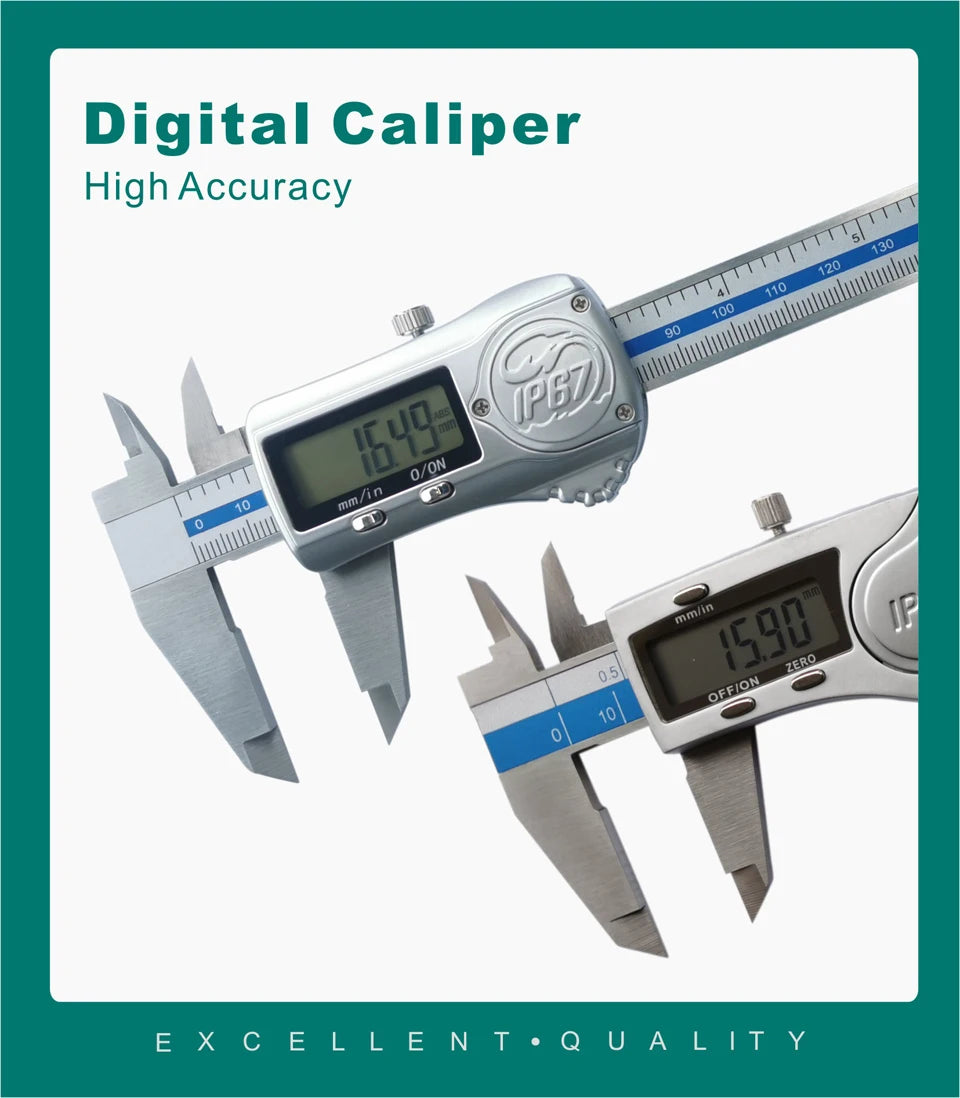 INSTAR Electronic Vernier Caliper IP67 Absolute Origin Coolant Proof 0-150mm/6" High Accuracy IP54 Digital Caliper 200mm 0.01mm