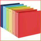2-Inch 3-Ring Binders with 2 Interior Pockets, Heavy Duty Clear View Presentation Binder Holds 425 Sheets Letter Size, 6 Pack