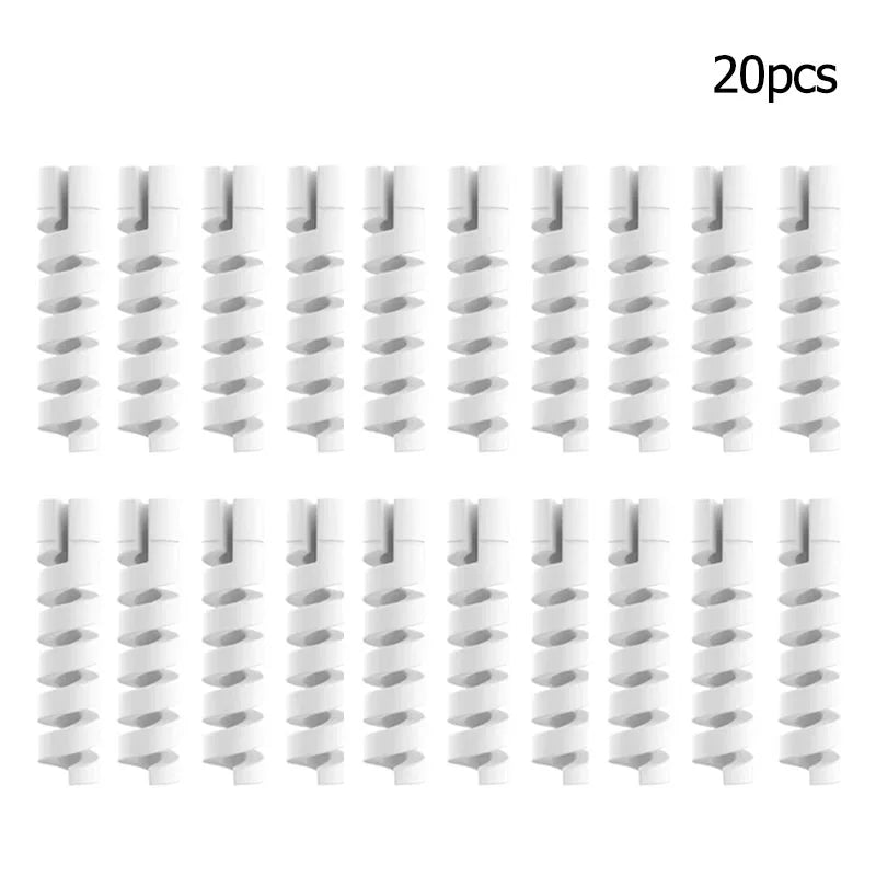 10pcs Cable Protector Silicone Charge Cable Spiral Winder Wire End Cord Savers Cover For Phone USB Charger Cable Accessories