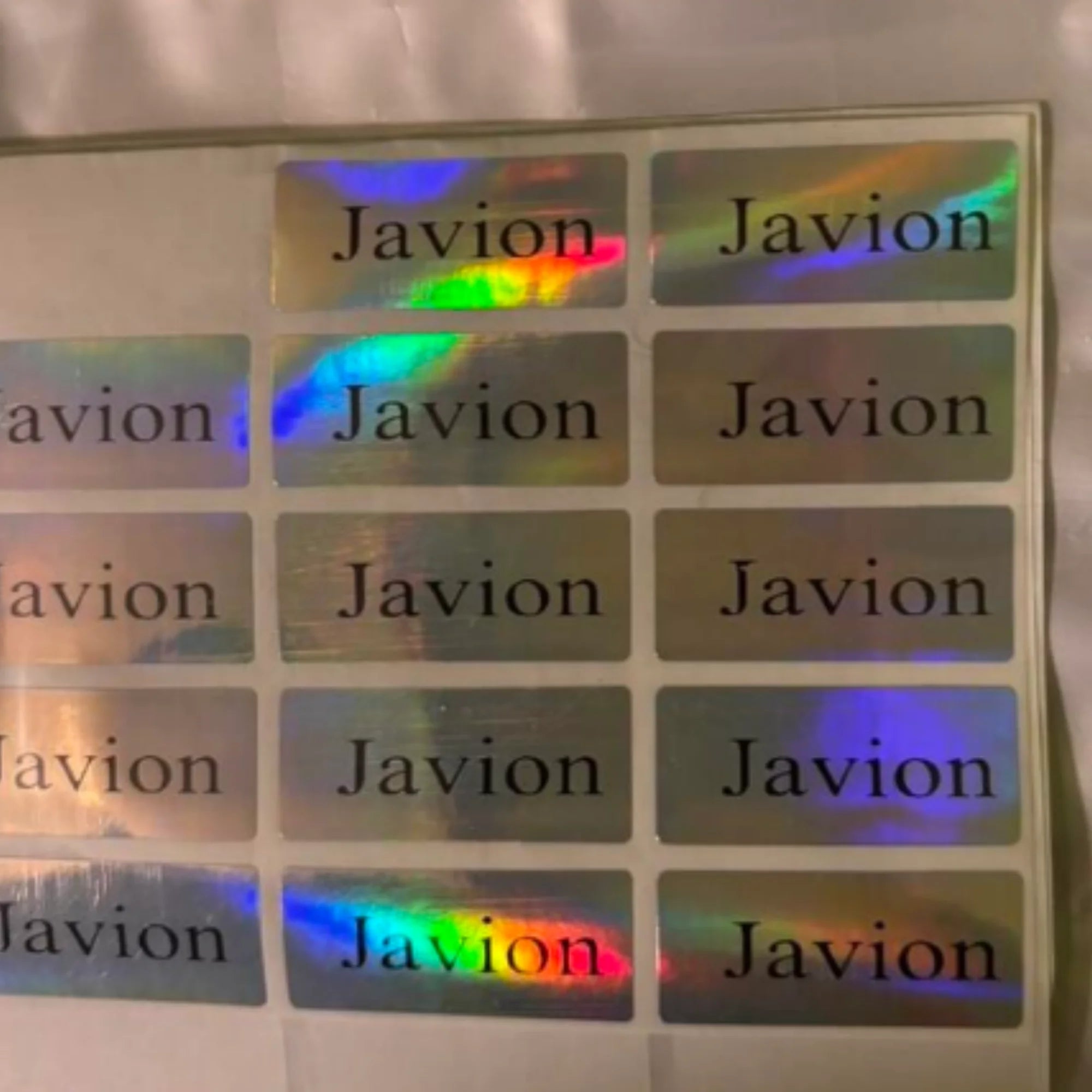3*1.3CM Custom Holographic Name Stickers, Personalized Name Labels Stickers For Kids, Custom Name Tag Stickers, Daycare Labels