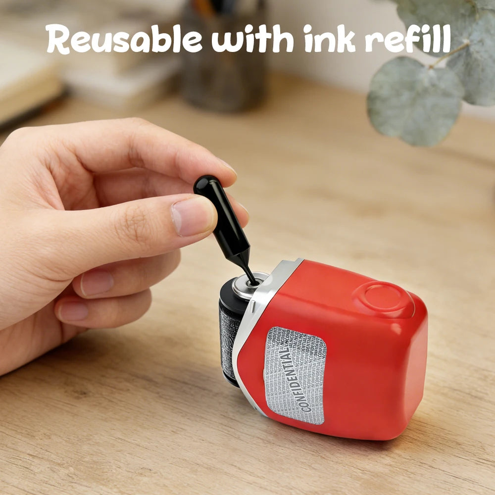 Car Styling Identity Theft Protection Roller Stamp • Confidential Roller Stamp • Easy Coverage for Personal Information Anti-Lea
