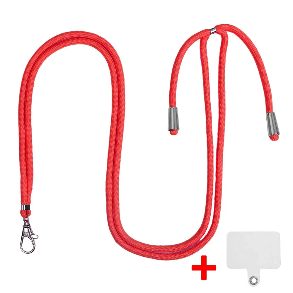 Cell Phone Lanyard Crossbody Adjustable Neck Strap for Around The Hand with Clear Tether Tab for Most Full Coverage Phones Case