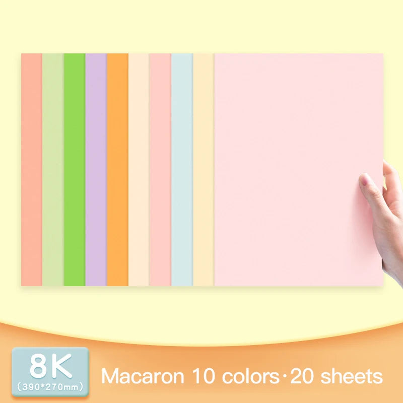8K/16K/A4 Colored Cardstock Thick Paper 180/200/230 GSM Card Stock Colorful Paper for Card Making Scrapbook&Handmade DIY Crafts